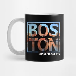 Boston Massachusetts Typography Mug